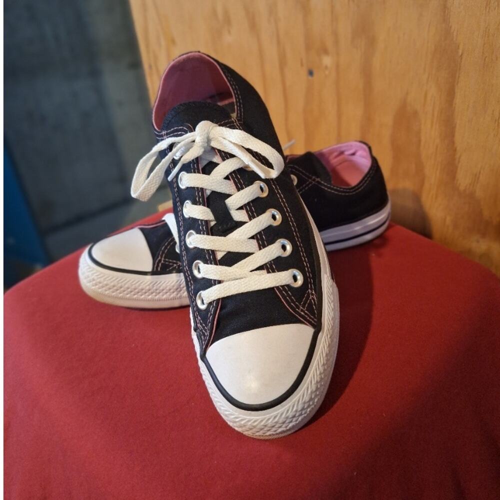 Converse All Star Sneakers  8 W/ 6 M Black Canvas Streetwear Skater Athleisure - Picture 5 of 8